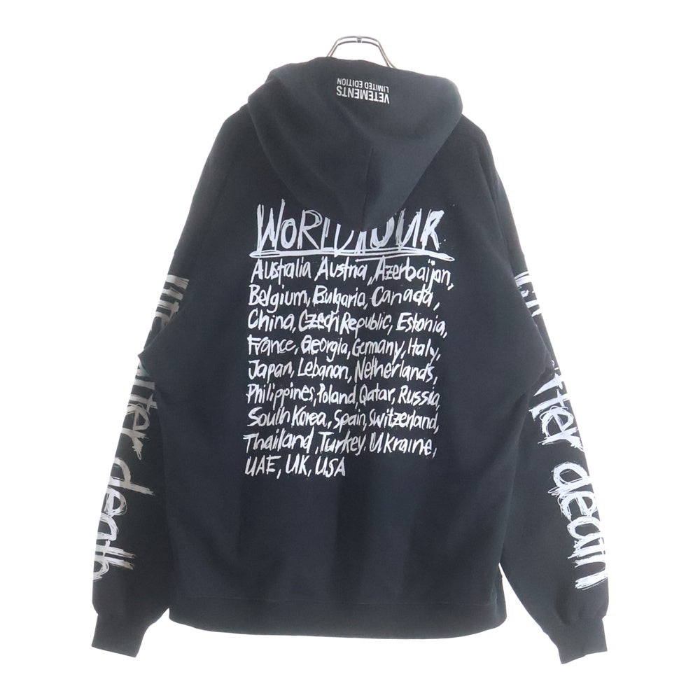 VETEMENTS(ヴェトモン) 21AW WORLD TOUR LOGO HOODIE ワールドツアー