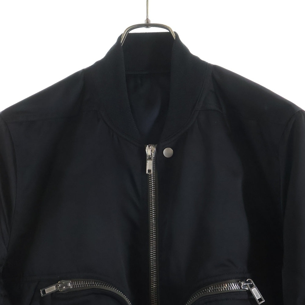 Rick Owens(リックオウエンス) 22AW BAUHAUS FLIGHT バウハウス フライト ジップアップ ブルゾンジャケット ブラック RU02B2791-NBR