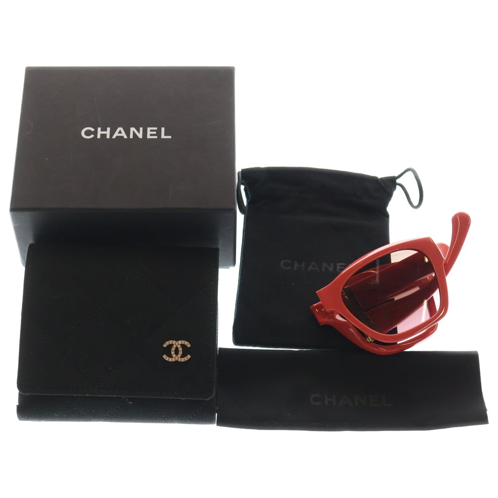 CHANEL(シャネル) SQUARE SUNGLASSES CC ココマーク フォールディング スクエアシェイプ サングラス アイウェア ビンク A71692 X02081 S0714 レディース