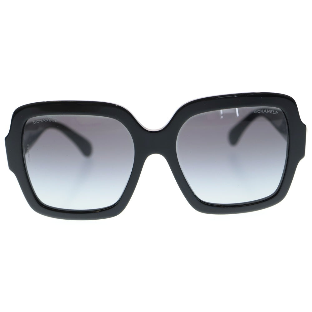 CHANEL(シャネル) CC ココマーク フェイクパール カメリア スクエアシェイプ サングラス アイウェア メガネ ブラック 5479-A レディース