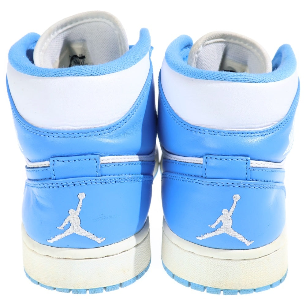 NIKE(ナイキ) 【観賞用 2012年製】 AIR JORDAN 1 RETRO MID UNC エアジョーダン1 レトロ ユニバーシティ ブルー ミッドカットスニーカー US11/29cm US9/27cm 554724-106