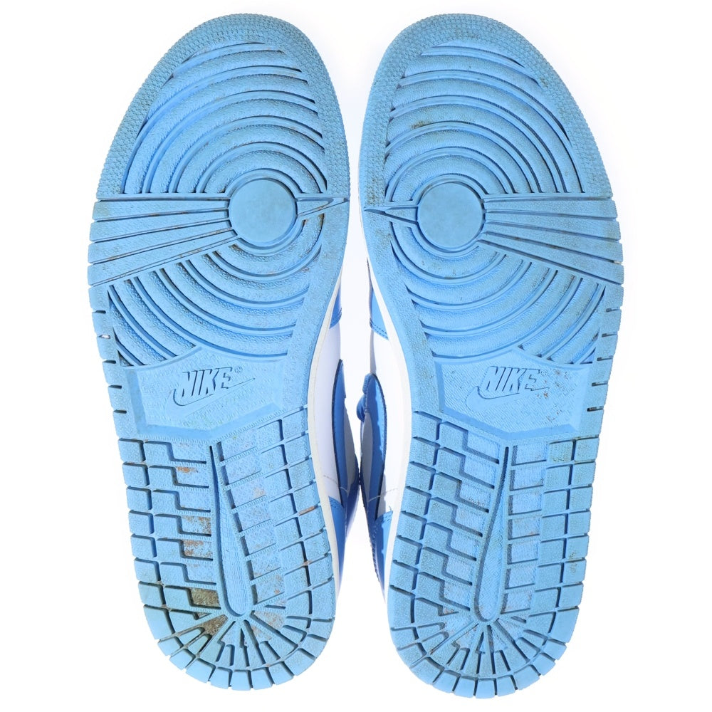 NIKE(ナイキ) 【観賞用 2012年製】 AIR JORDAN 1 RETRO MID UNC エアジョーダン1 レトロ ユニバーシティ ブルー ミッドカットスニーカー US11/29cm US9/27cm 554724-106
