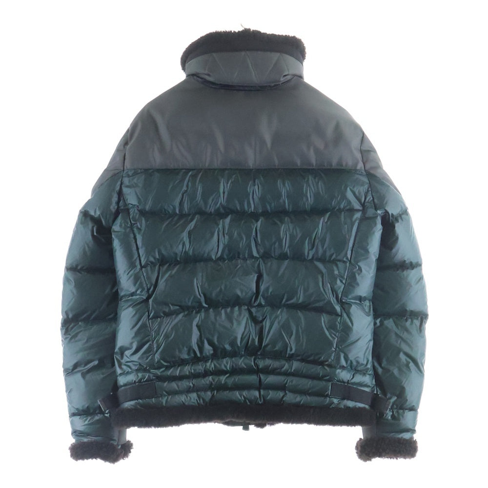 MONCLER GRENOBLE(モンクレールグルノーブル) ALBEN アルベン ファーネック ナイロン切替 ジップアップダウンジャケット ブラック/カーキ 320974194515