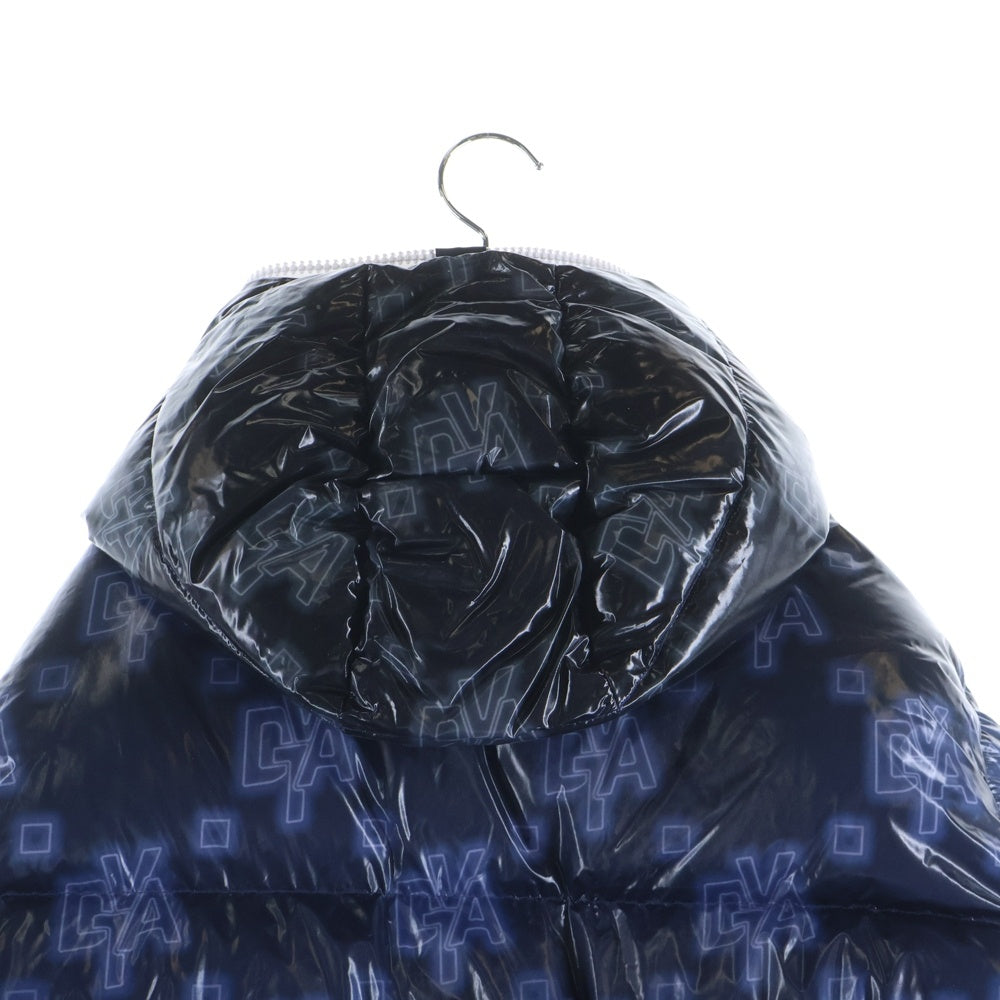 DUVETICA(デュベティカ) ×AVATAR AUVA アバター オーヴァ ロゴ総柄 グラデーションフーデッドダウンジャケット ブラック/ブルー VUDJ21326I0001