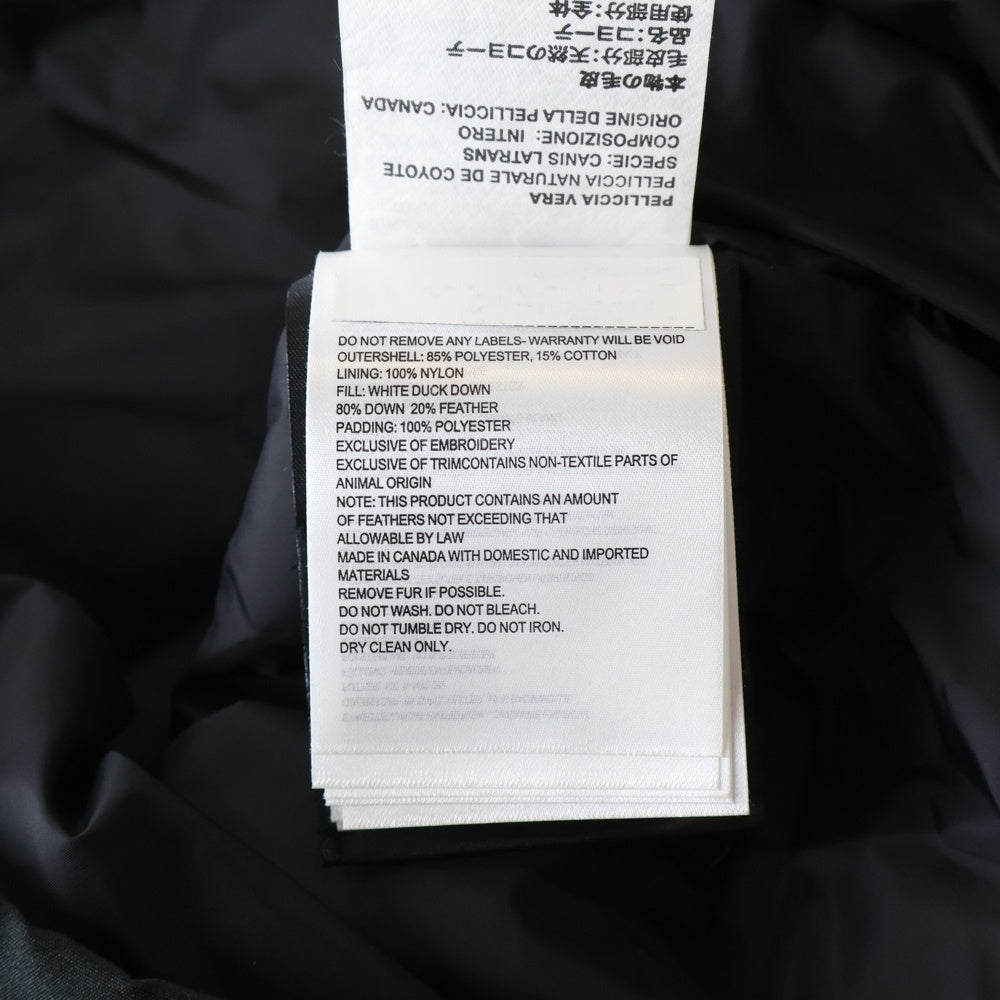CANADA GOOSE(カナダグース) MONTEBELLO PARKA モンテベッロパーカー コヨーテファーフーデッド ジップアップ ダウンジャケット レディース ブラック 2530LA