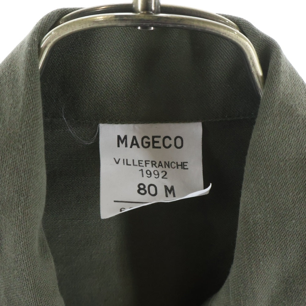 NO BRAND(ノーブランド) MAGECO マジェコ FRENCH ARMY フランス軍 比翼開き ボタンアップ ミリタリージャケット カーキ