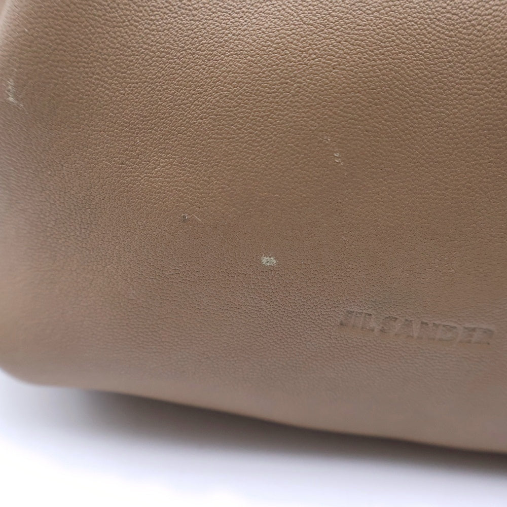 JIL SANDER(ジルサンダー) SOFT LEATHER HAND BAG ソフトレザー ハンドバッグ ブラウン/グリーン レディース