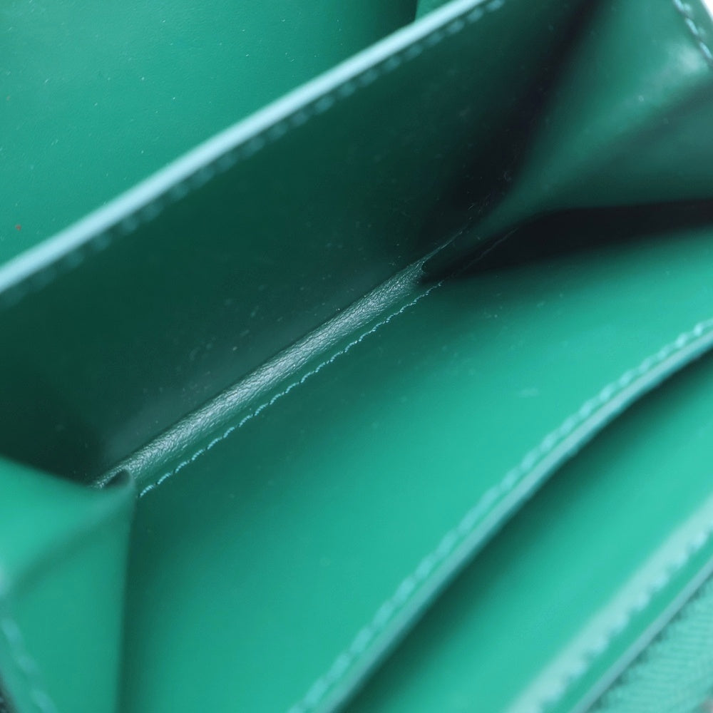 JIL SANDER(ジルサンダー) ZIP AROUND WALLET SMALL ジップアラウンド レザーコンパクトウォレット コインパース 財布 グリーン レディース