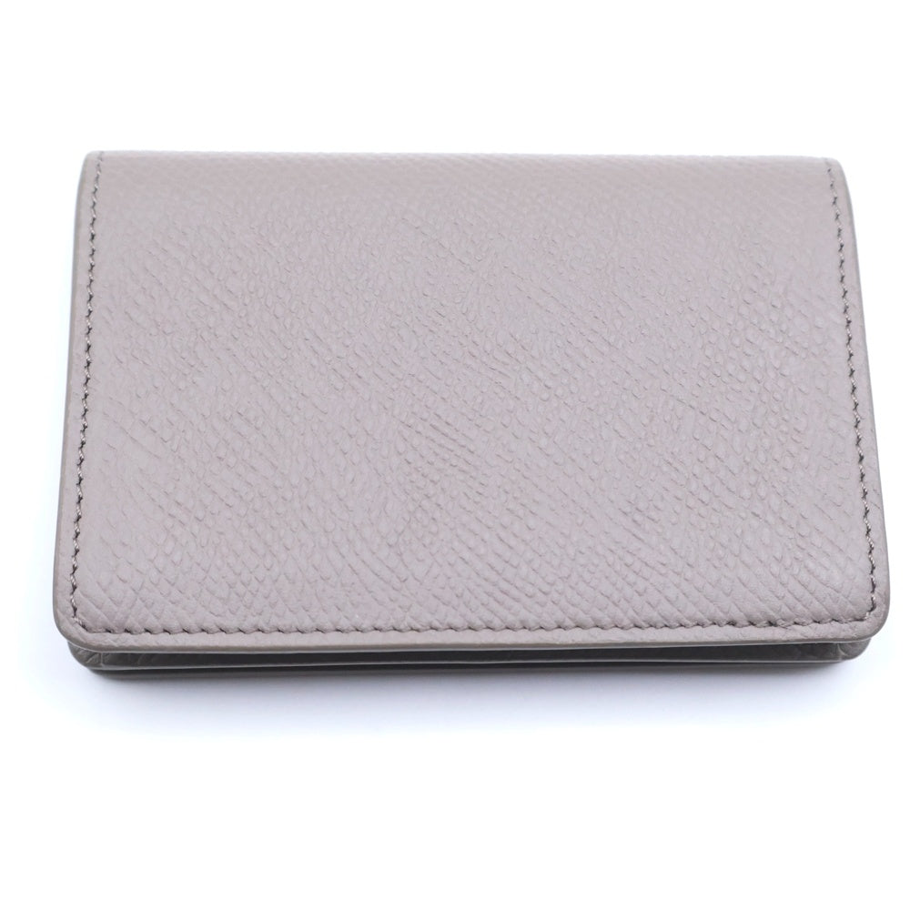 CELINE(セリーヌ) ビジネスカードホルダー グレインドカーフスキン レザーカードケース 名刺入れ グレー レディース