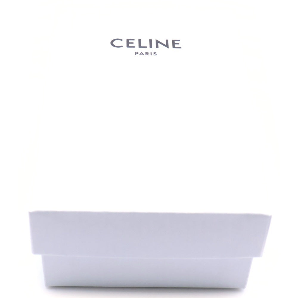 CELINE(セリーヌ) ビジネスカードホルダー グレインドカーフスキン レザーカードケース 名刺入れ グレー レディース