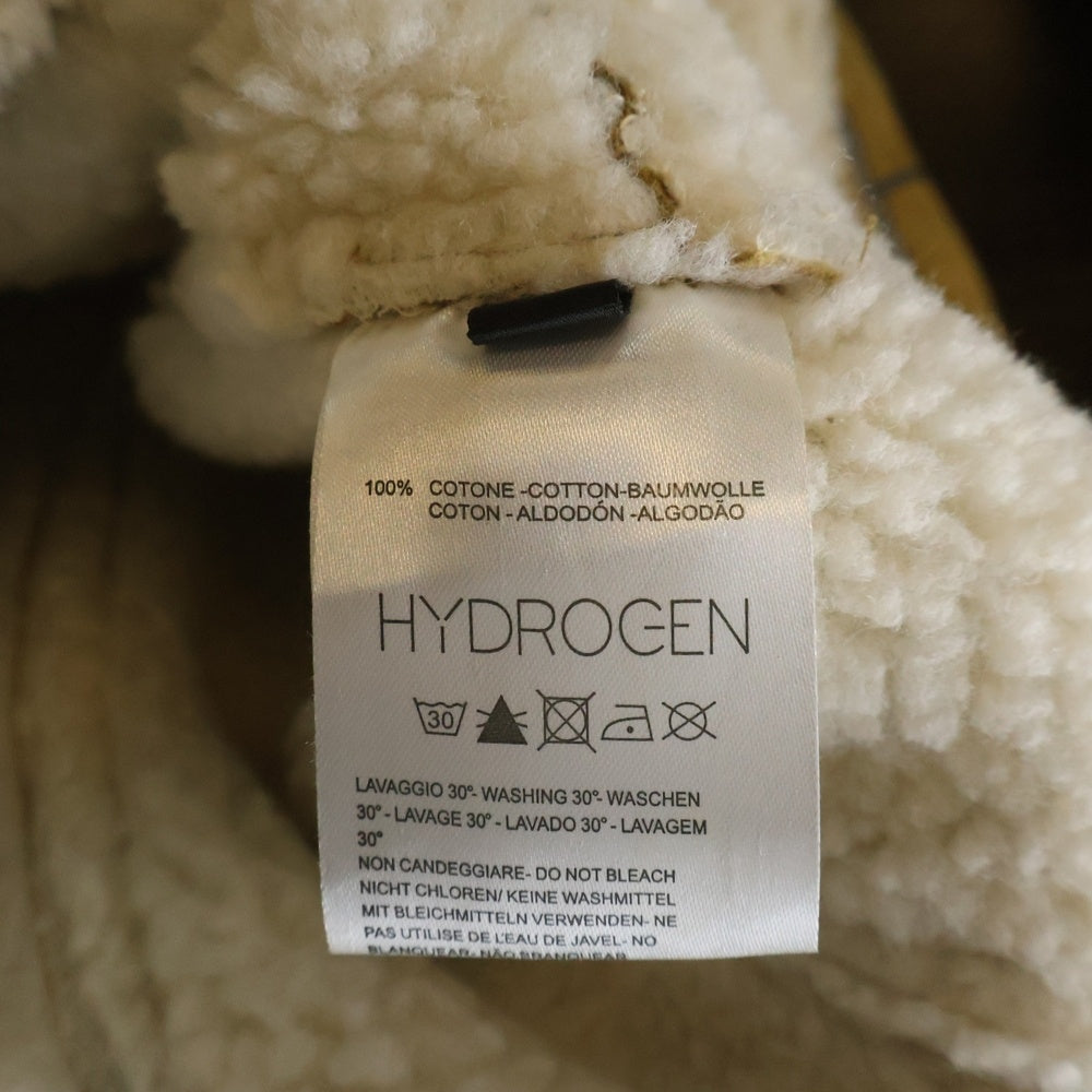 HYDROGEN(ハイドロゲン) H2J スカルロゴ ネックベルト ジップアップムートンジャケット ベージュ