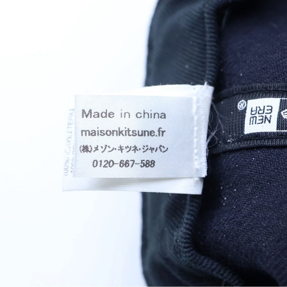 MAISON KITSUNE(メゾンキツネ) ×NEW ERA 59FIFTY Parisien刺繍 ベースボールキャップ ネイビー/レッド