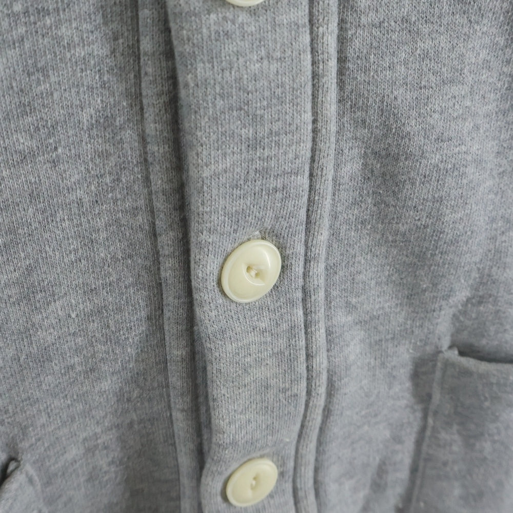 MAISON KITSUNE(メゾンキツネ) フロントワッペン コットン スウェットカーディガン グレー KMK-0601A