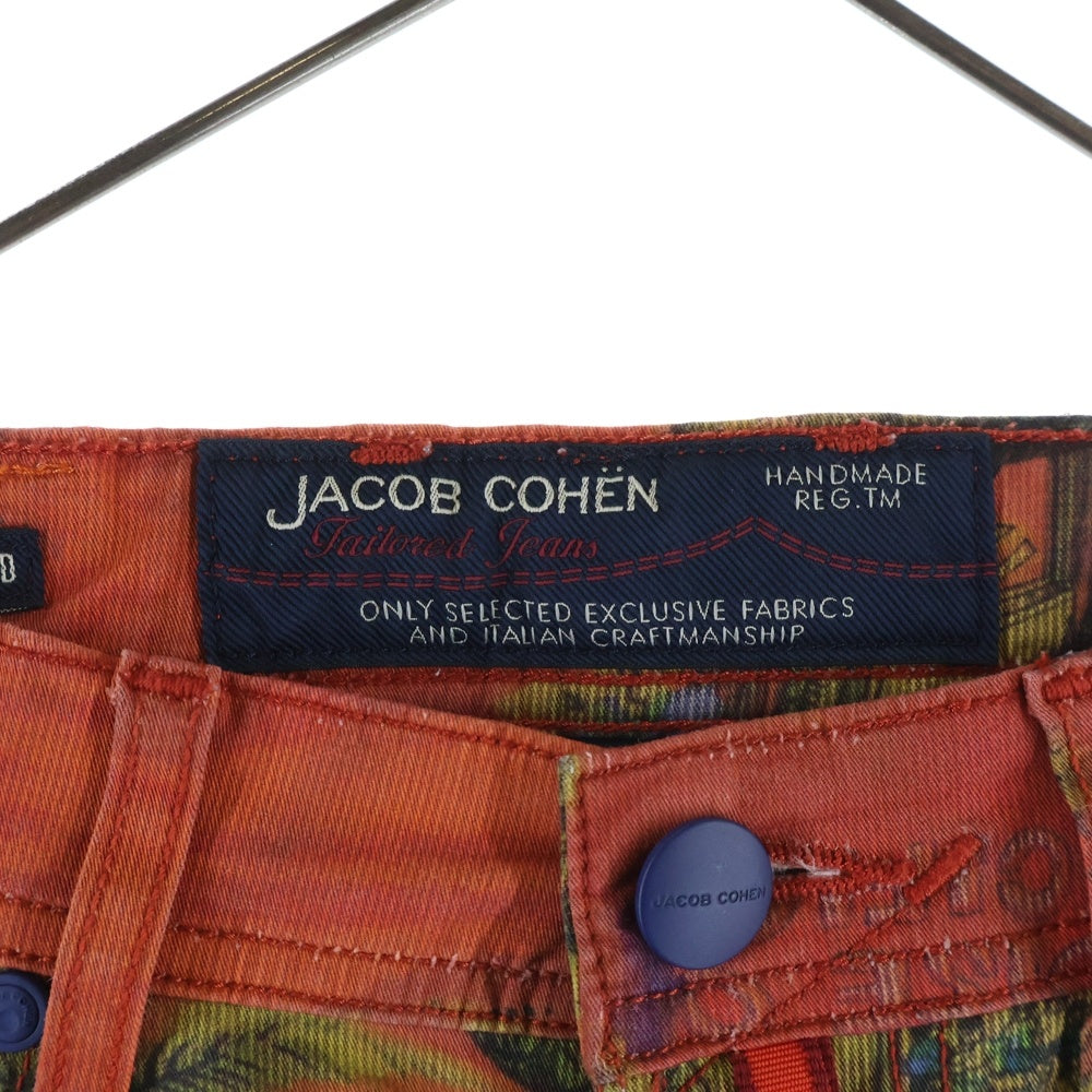 JACOB COHEN(ヤコブ コーエン) ハワイ総柄 コットン ハーフパンツ ショーツ レッド