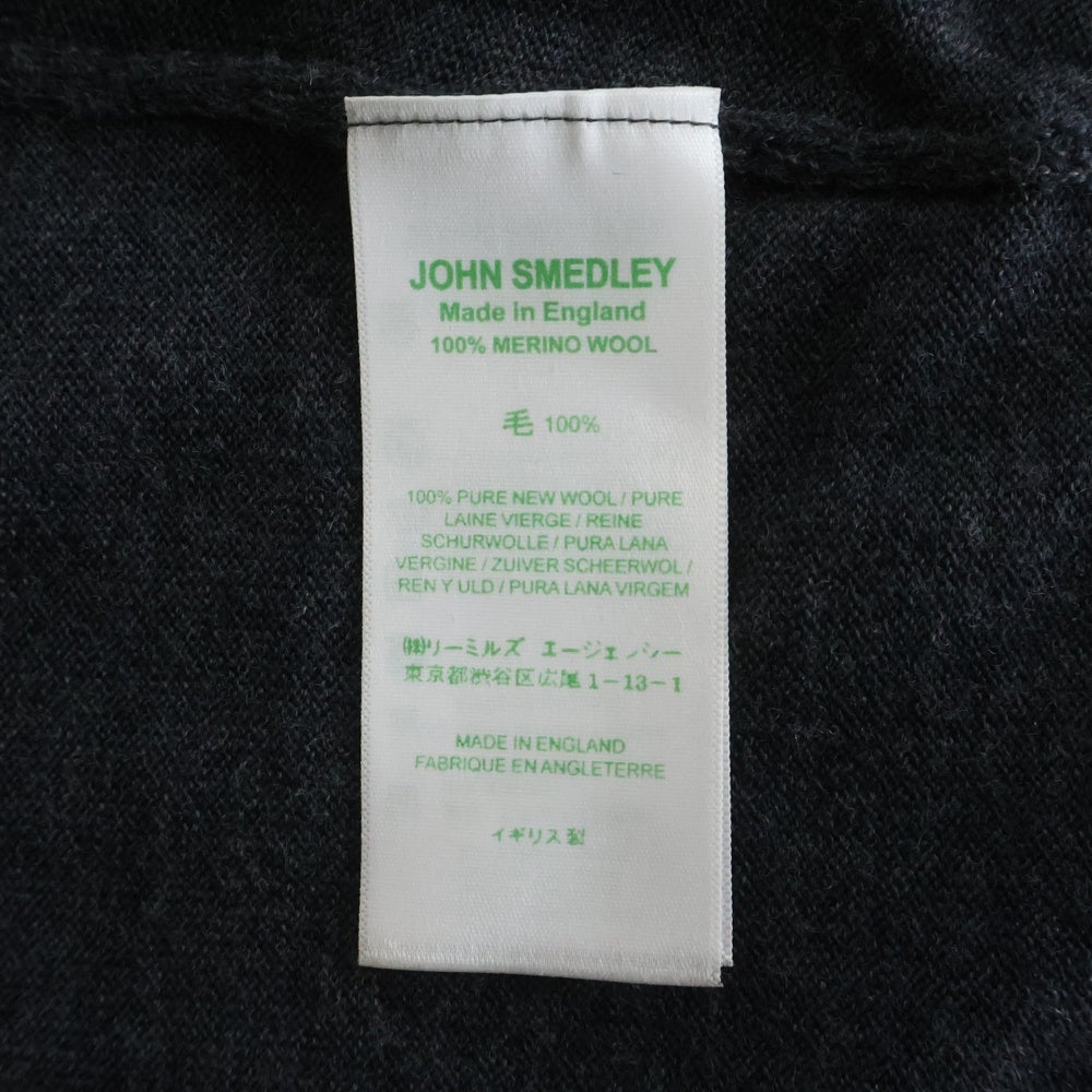 JOHN SMEDLEY(ジョンスメドレー) ウール ボタンレス カーディガン セーター グレー