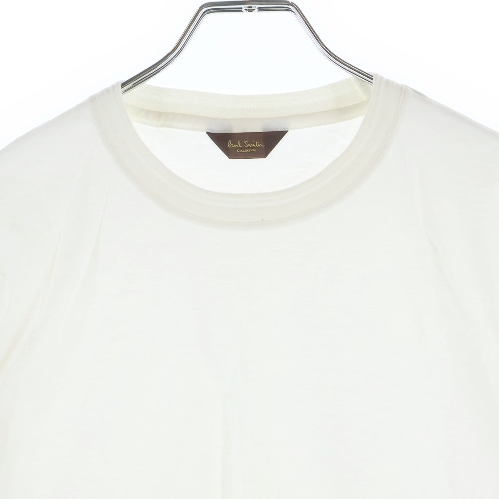 Paul Smith(ポールスミス) フラワーエンブロイダリーデザイン クルーネック カットソー 半袖Tシャツ ホワイト
