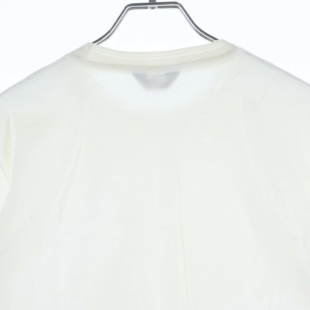 Paul Smith(ポールスミス) フラワーエンブロイダリーデザイン クルーネック カットソー 半袖Tシャツ ホワイト
