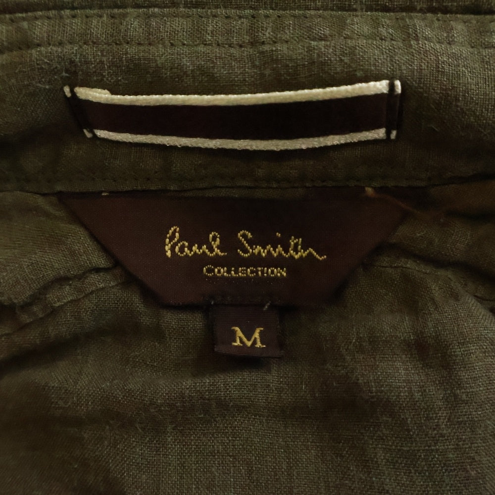 Paul Smith(ポールスミス) フローラルアームデザイン ウィングカラー 長袖シャツ カーキ