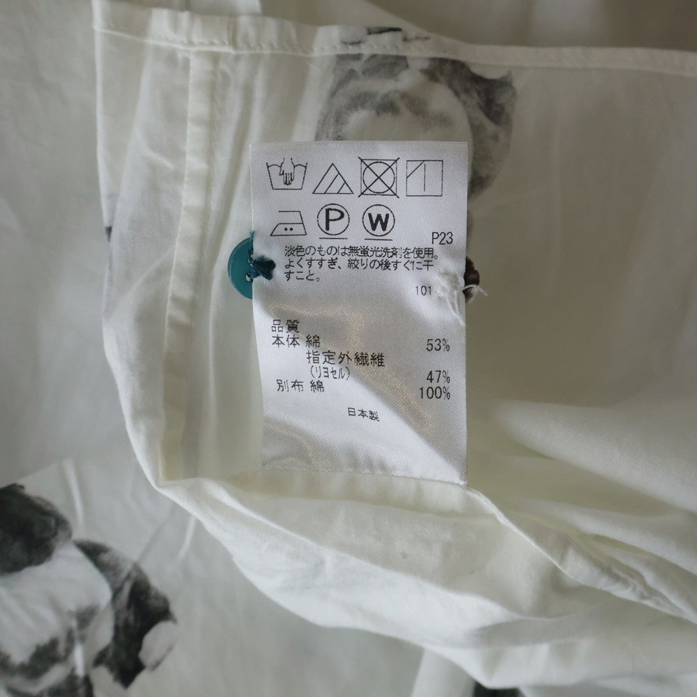 Paul Smith(ポールスミス) ウサギ総柄プリント コットン長袖シャツ ホワイト