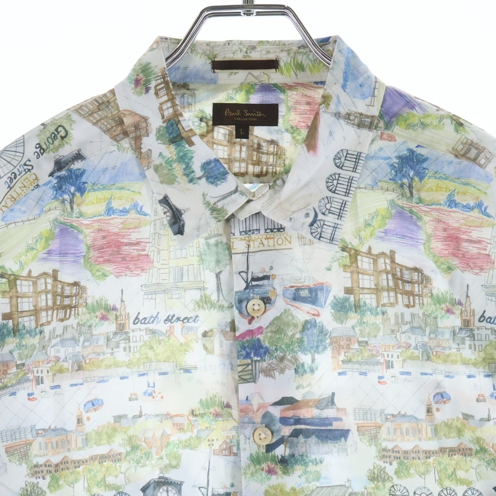 Paul Smith(ポールスミス) 風景画 総柄プリント コットン 長袖シャツ マルチカラー