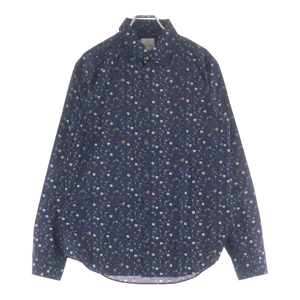 Paul Smith(ポールスミス) 花総柄 コットン 長袖シャツ ブラック