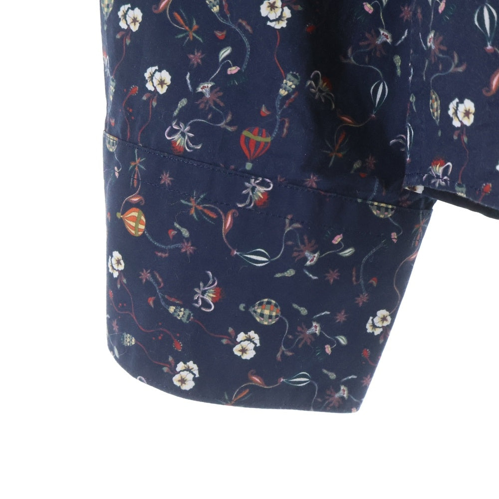 Paul Smith(ポールスミス) 花総柄 コットン 長袖シャツ ブラック