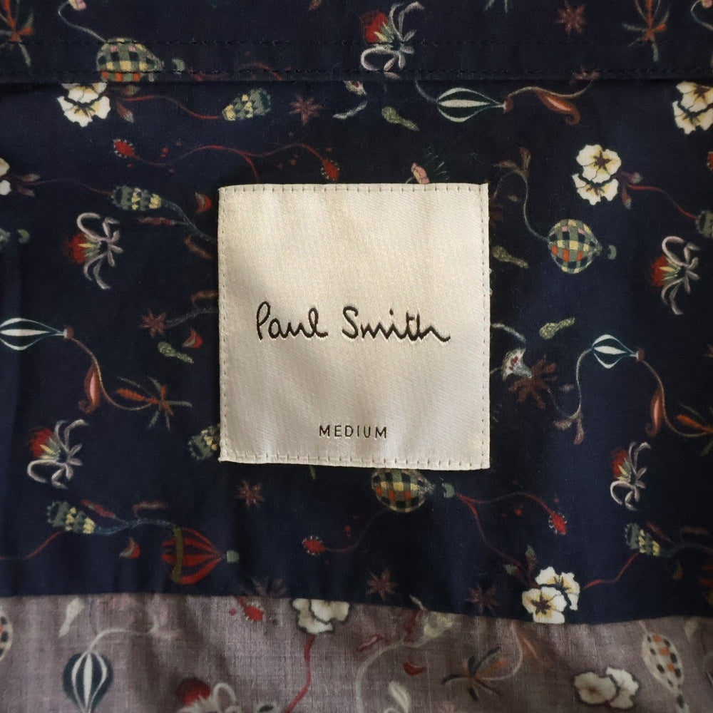 Paul Smith(ポールスミス) 花総柄 コットン 長袖シャツ ブラック