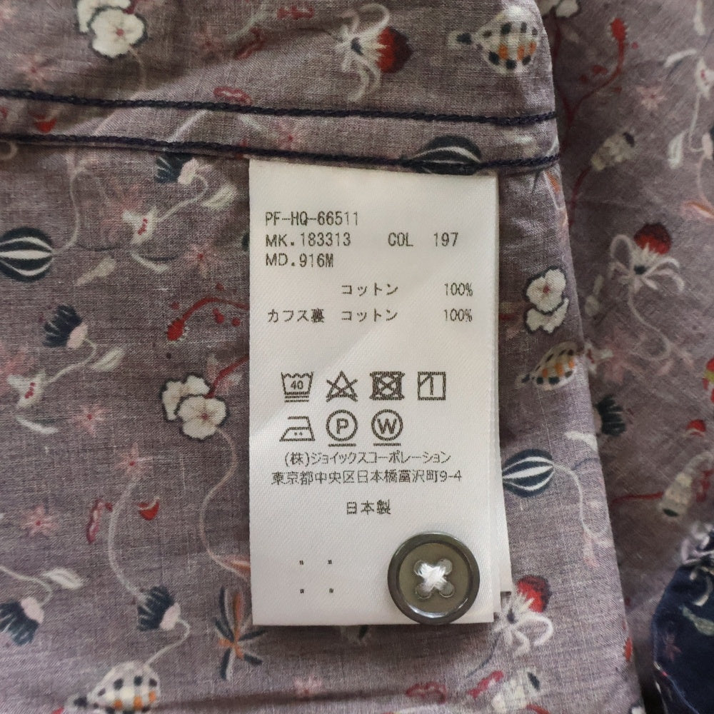 Paul Smith(ポールスミス) 花総柄 コットン 長袖シャツ ブラック