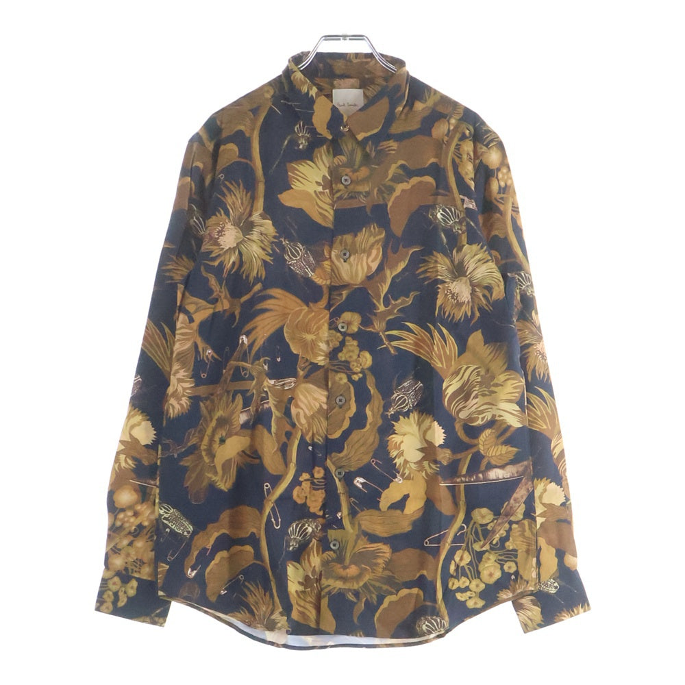 Paul Smith(ポールスミス) BEETLE BOTANICAL L/S SHIRT ビートルボタニカル 長袖シャツ ブラウン PF-WR-49973