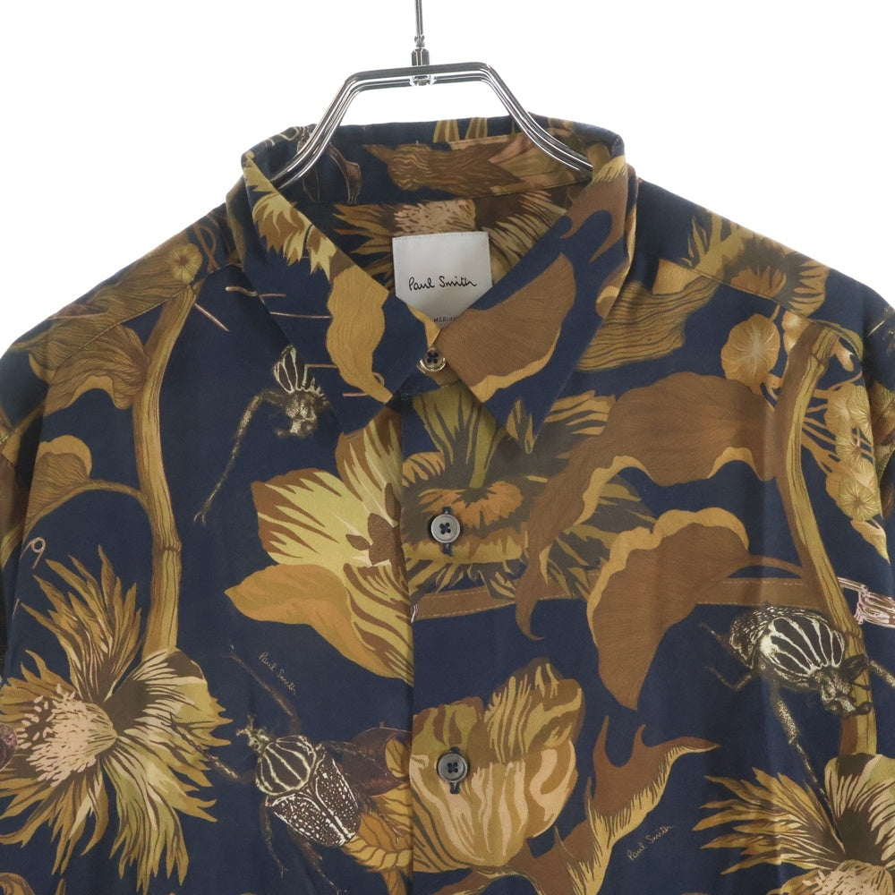 Paul Smith(ポールスミス) BEETLE BOTANICAL L/S SHIRT ビートルボタニカル 長袖シャツ ブラウン PF-WR-49973