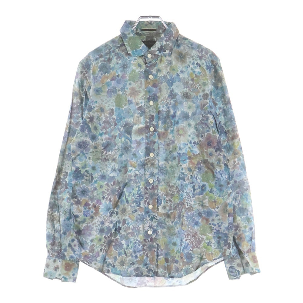 Paul Smith(ポールスミス) ボタニカルガーデン 花総柄 コットン 長袖シャツ ブルー