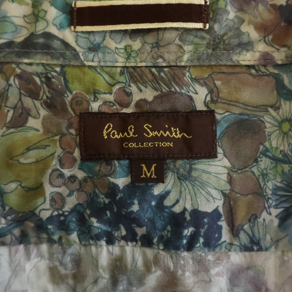 Paul Smith(ポールスミス) ボタニカルガーデン 花総柄 コットン 長袖シャツ ブルー