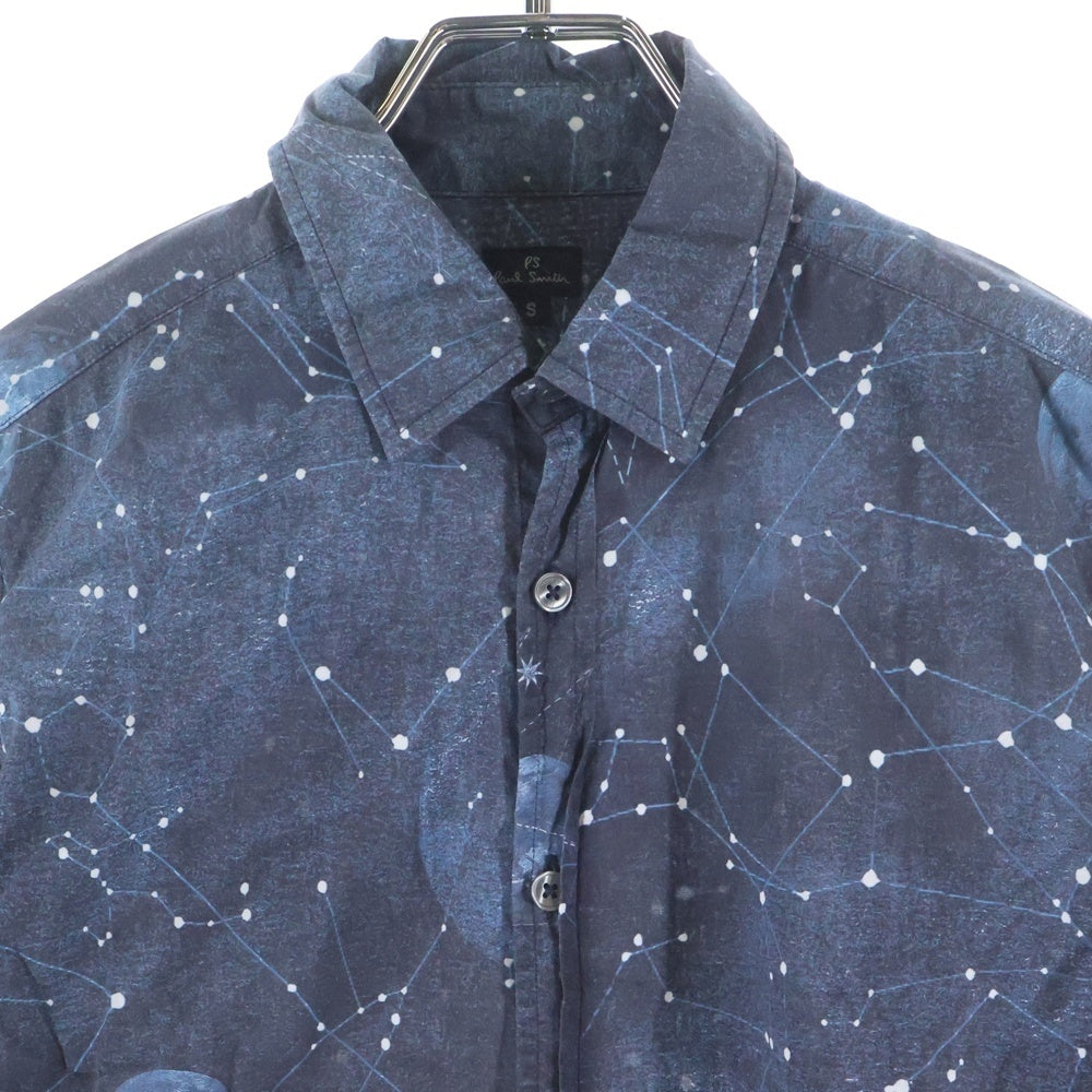 Paul Smith(ポールスミス) レギュラーカラー 星座デザイン 長袖シャツ ブラック