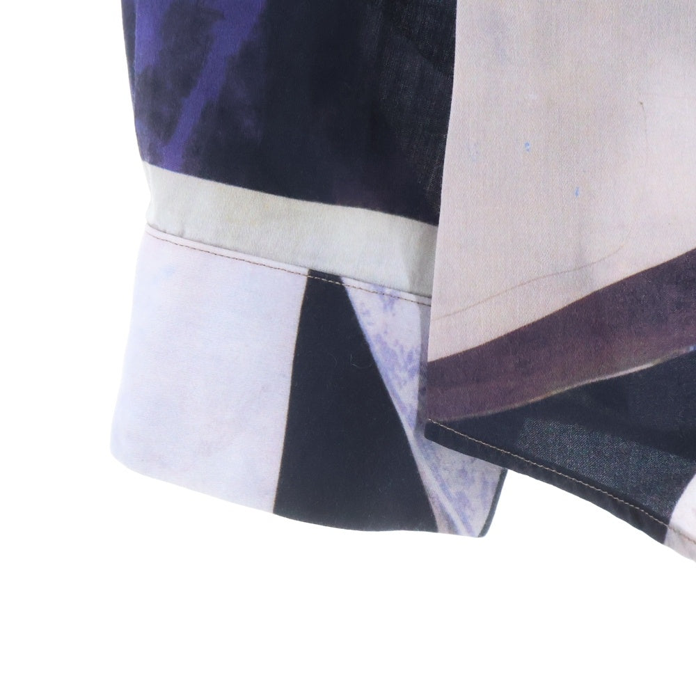 Paul Smith(ポールスミス) 13AW トライアングルデザイン 総柄 長袖シャツ ホワイト レディース