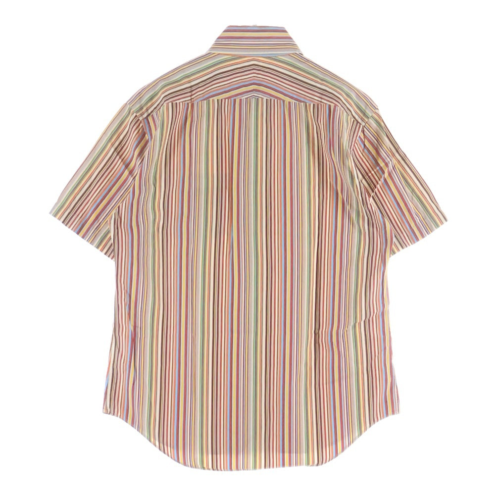 Paul Smith(ポールスミス) マルチストライプデザイン ウィングカラー 半袖シャツ マルチカラー
