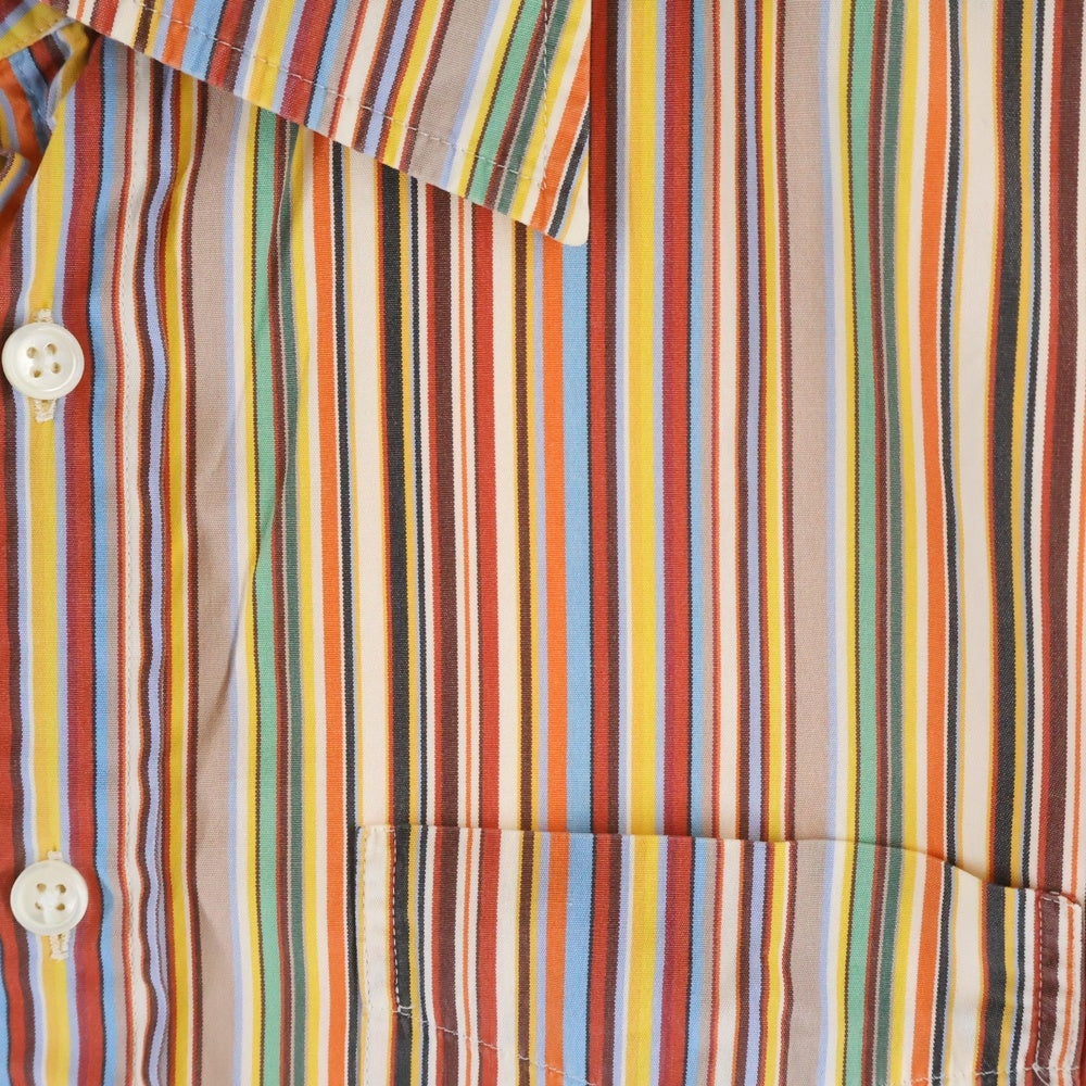 Paul Smith(ポールスミス) マルチストライプデザイン ウィングカラー 半袖シャツ マルチカラー