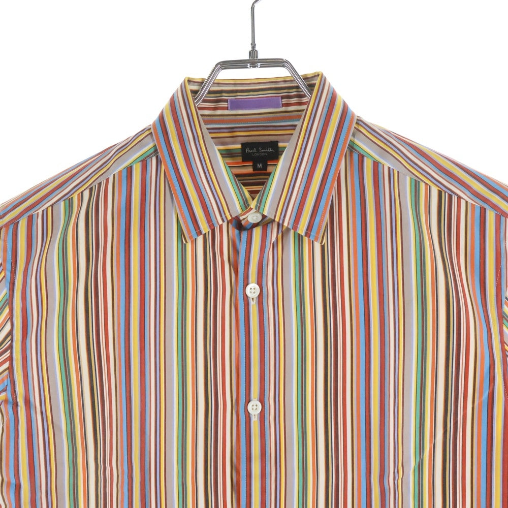 Paul Smith(ポールスミス) マルチストライプデザイン レギュラーカラー 半袖シャツ マルチカラー