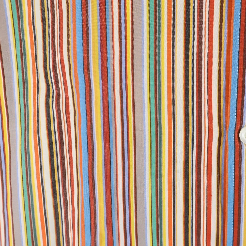 Paul Smith(ポールスミス) マルチストライプデザイン レギュラーカラー 半袖シャツ マルチカラー