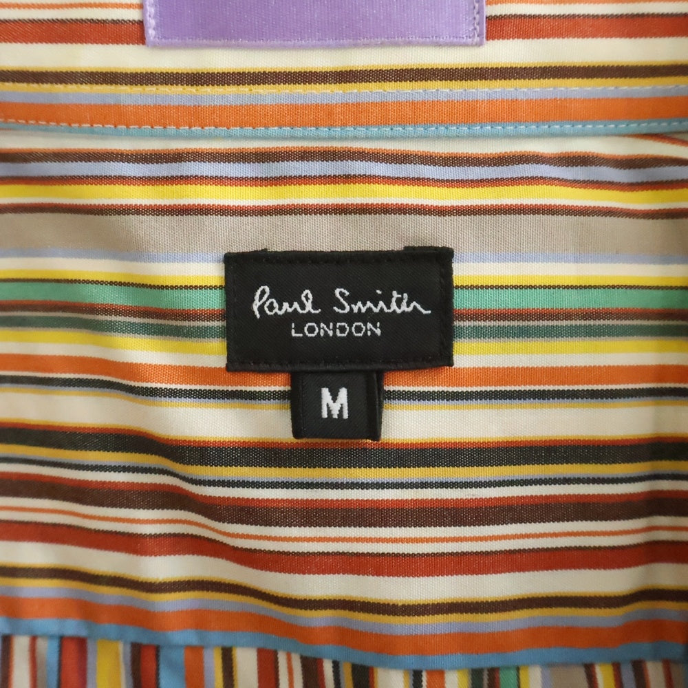 Paul Smith(ポールスミス) マルチストライプデザイン レギュラーカラー 半袖シャツ マルチカラー