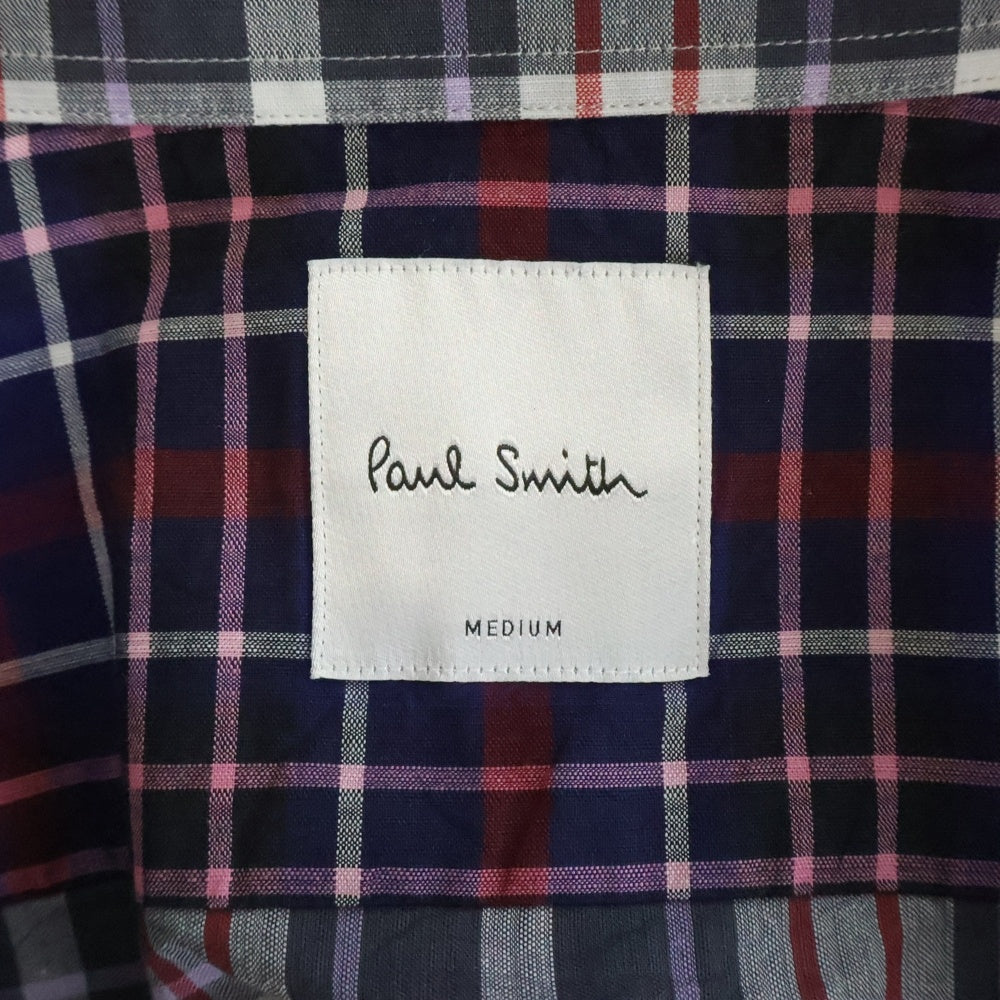 Paul Smith(ポールスミス) ウィングカラー チェック柄 長袖シャツ マルチカラー