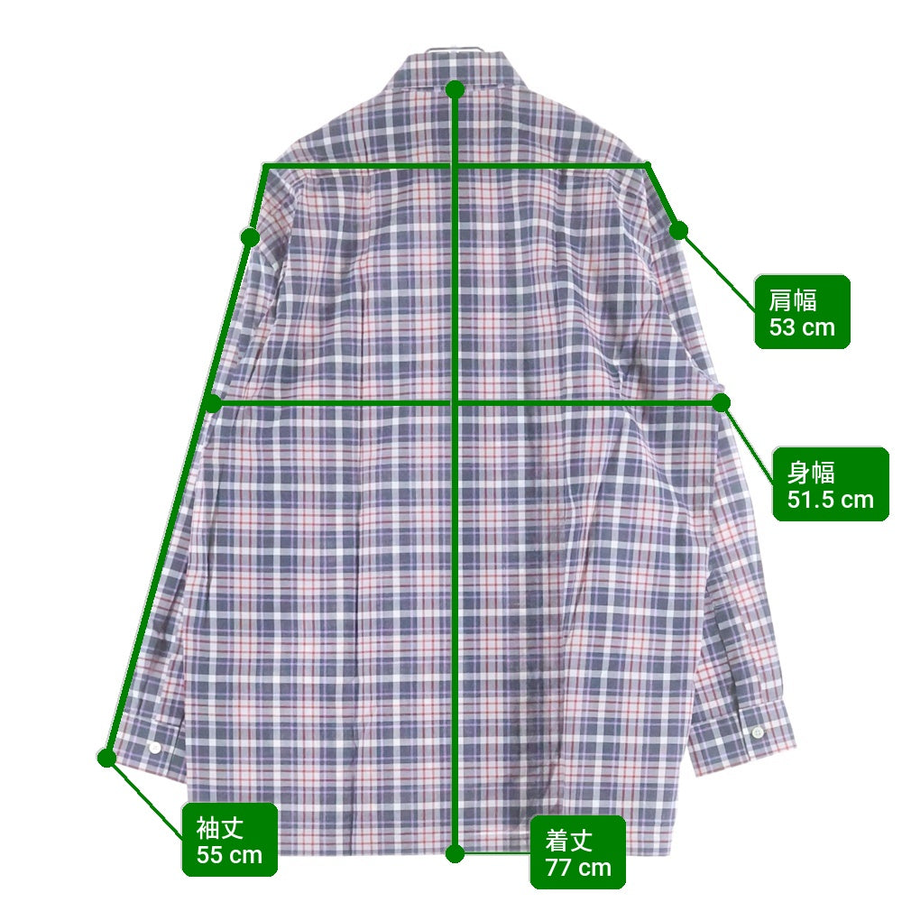 Paul Smith(ポールスミス) ウィングカラー チェック柄 長袖シャツ マルチカラー