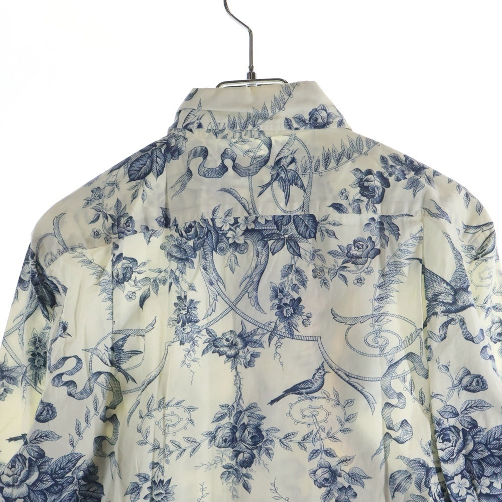 Paul Smith(ポールスミス) 花総柄 サイドスターデザイン 長袖シャツ ブルー