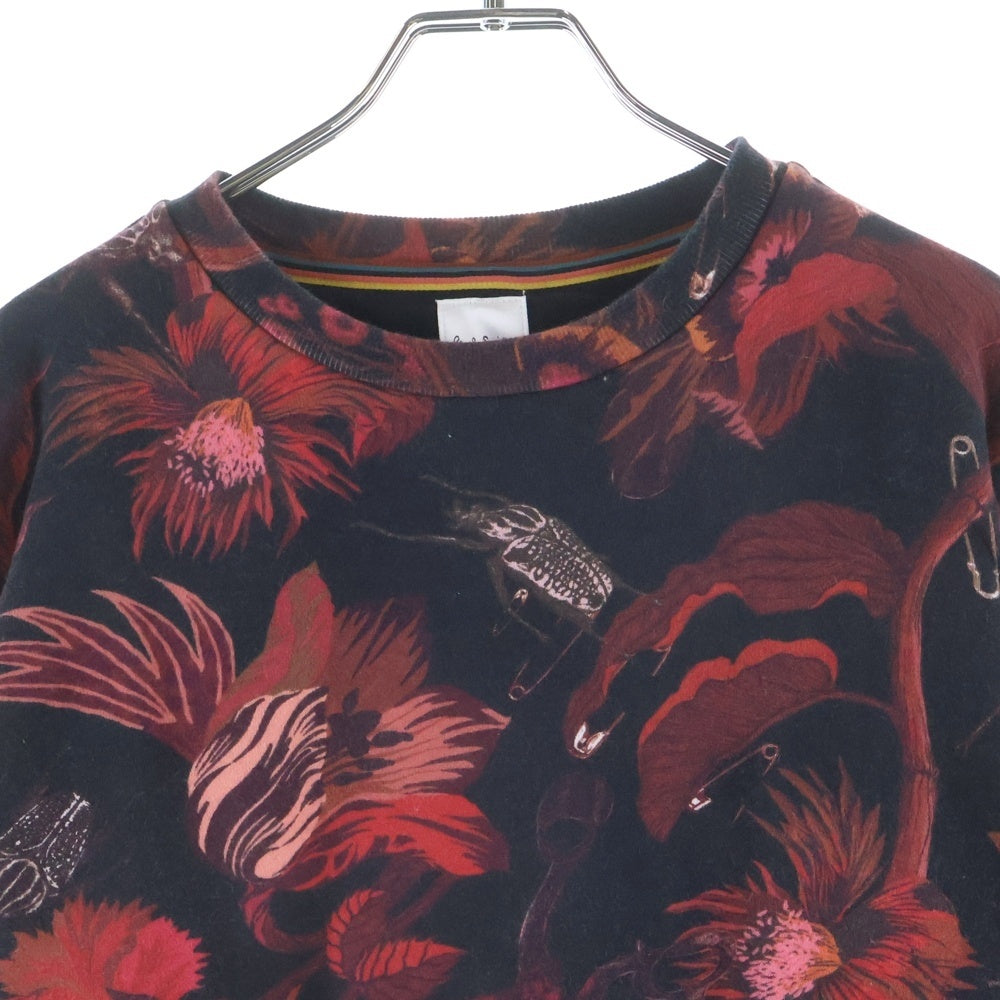 Paul Smith(ポールスミス) BEETLE BOTANICAL ビートルボタニカル 総柄 クルーネックスウェット トレーナー レッド