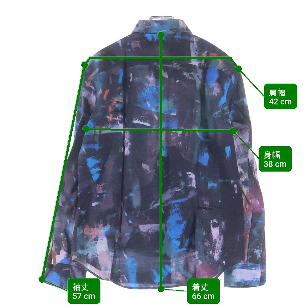 Paul Smith(ポールスミス) ペイント総柄 レギュラーカラー 長袖シャツ マルチカラー