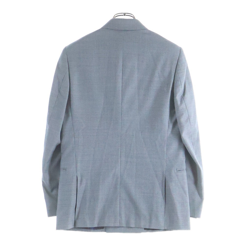 Paul Smith(ポールスミス) 裏地魚柄 チェック柄 ダブルテーラードジャケット グレー PF-IS-67328