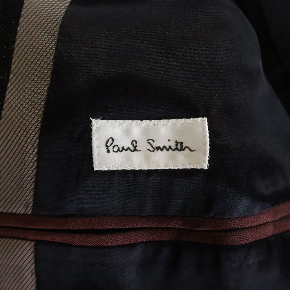 Paul Smith(ポールスミス) グリッター ウール混 2Bシングルテーラードジャケット ブラック PM-ST-41565