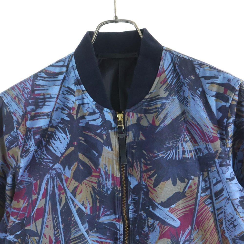 Paul Smith(ポールスミス) ボタニカル総柄 ジップアップジャケット ブルー PP-KS-36890