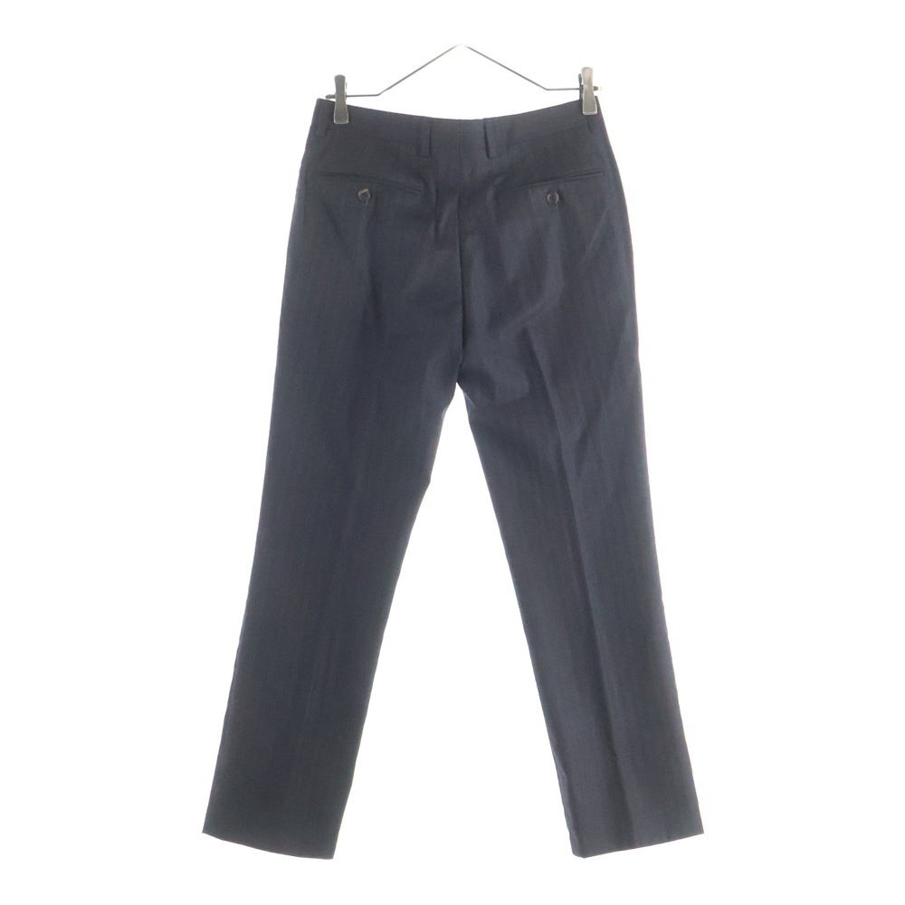 Paul Smith(ポールスミス) ×LORO PIANA ロロピアーナ ウール ストライプ 2Bシングルテーラードジャケット スラックスパンツ セットアップ ブラック PL-HK-65053