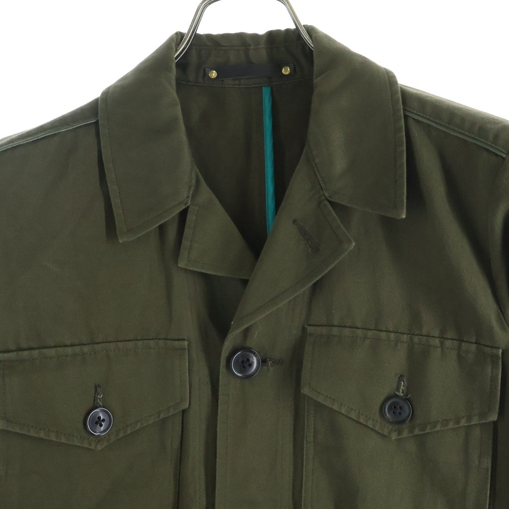 Paul Smith(ポールスミス) リネン混 ミリタリージャケット カーキ PF-BG-52415