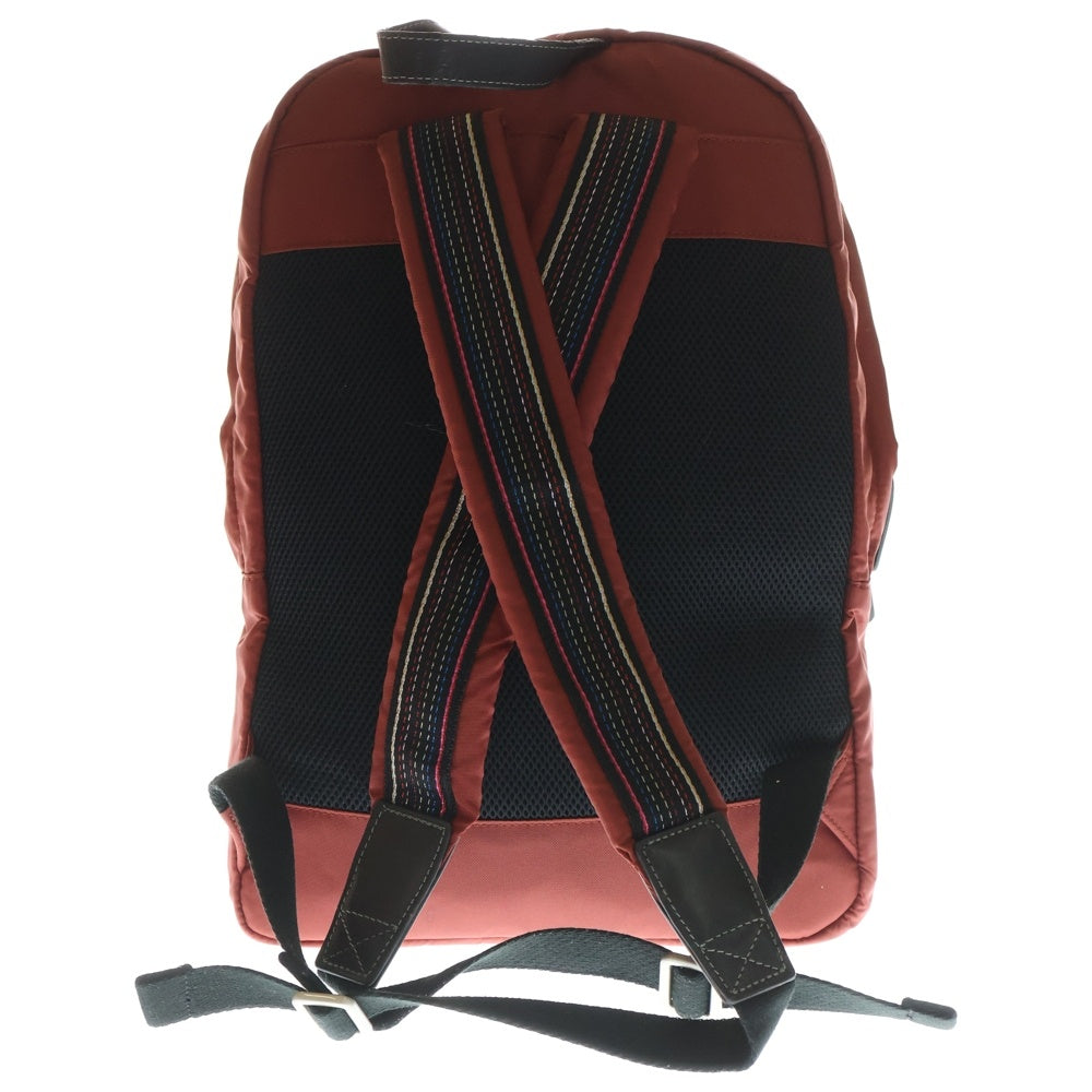Paul Smith(ポールスミス) ナイロン バイカラー ラウンドジップリュックサック バッグ レッド